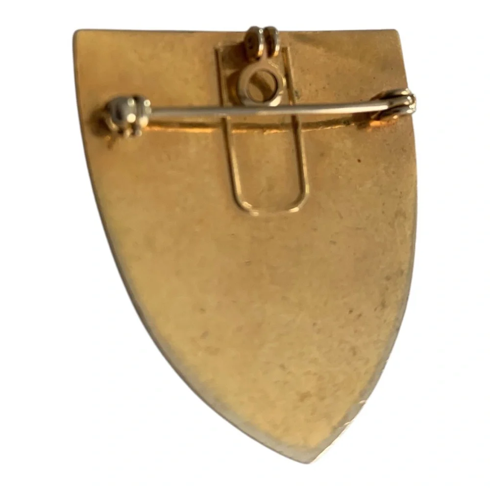 France Courtois Paris C1940 Joan Of Arc Jeanne D'arc Enamel Lapel Pin